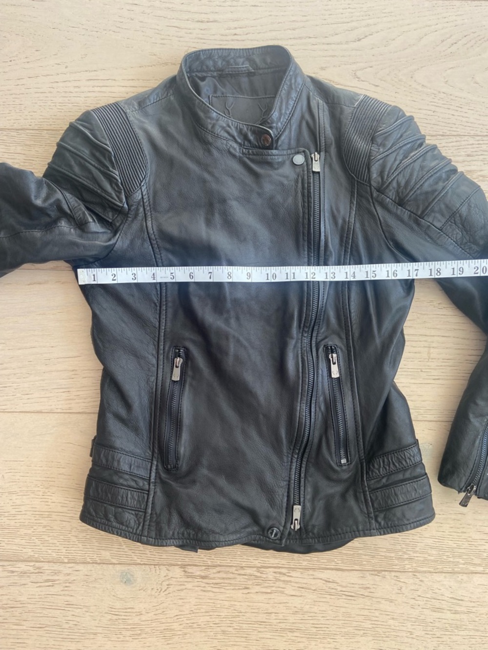 BOD & CHRISTENSEN Black Leather Moto Jacket Women Medium Soft Leather EUC - Picture 9 of 10
